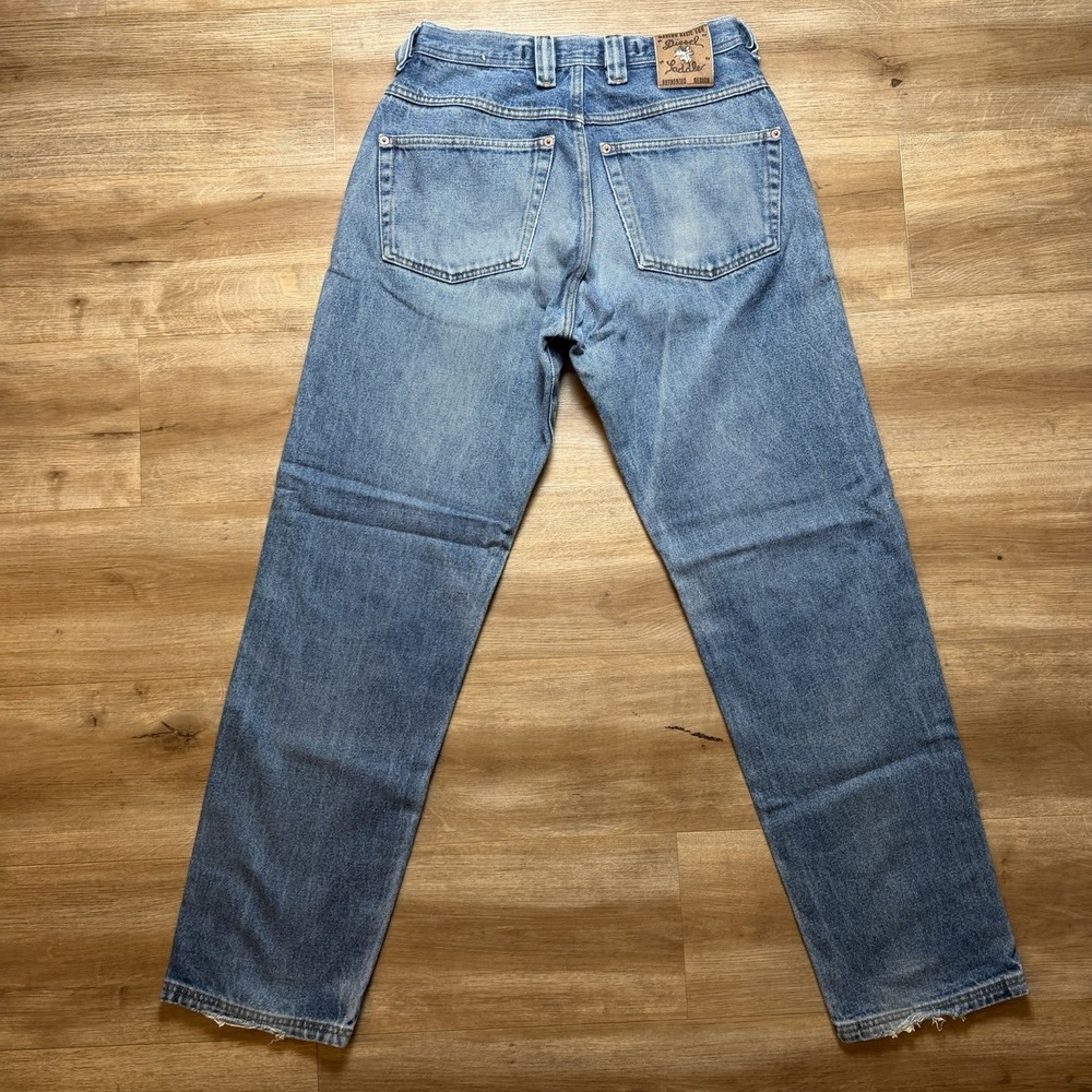 Vintage Diesel Saddle Jeans Men 28x31 Blue Loose Tapered Distressed Fade (Tag31) - Picture 3 of 13